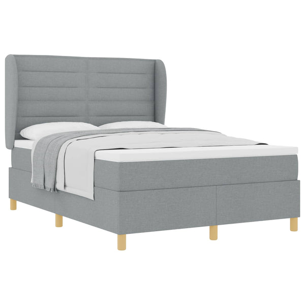 Boxspringbett mit Matratze Hellgrau 160x200 cm