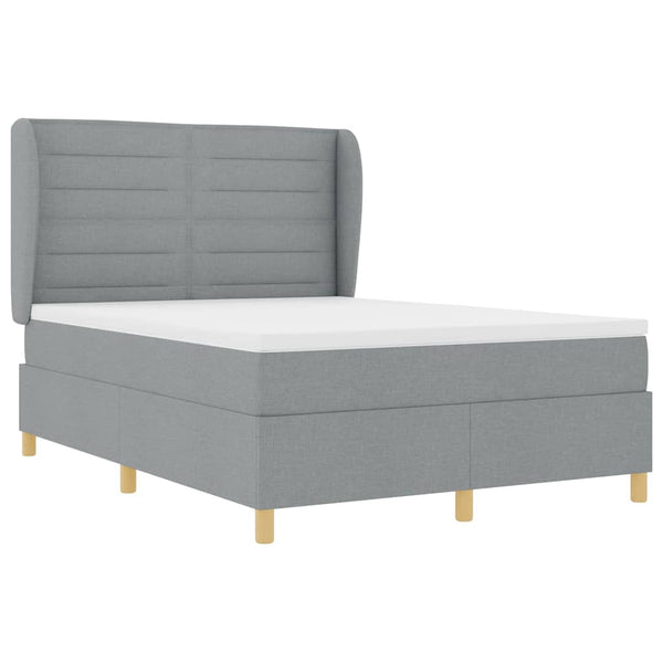 Boxspringbett mit Matratze Hellgrau 160x200 cm