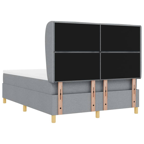 Boxspringbett mit Matratze Hellgrau 160x200 cm