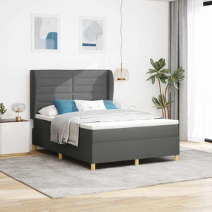 Boxspringbett mit Matratze Dunkelgrau 160x200 cm