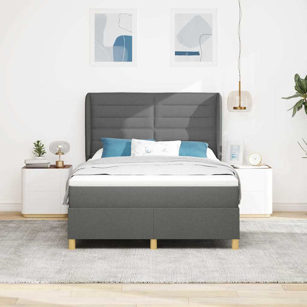 Boxspringbett mit Matratze Dunkelgrau 160x200 cm