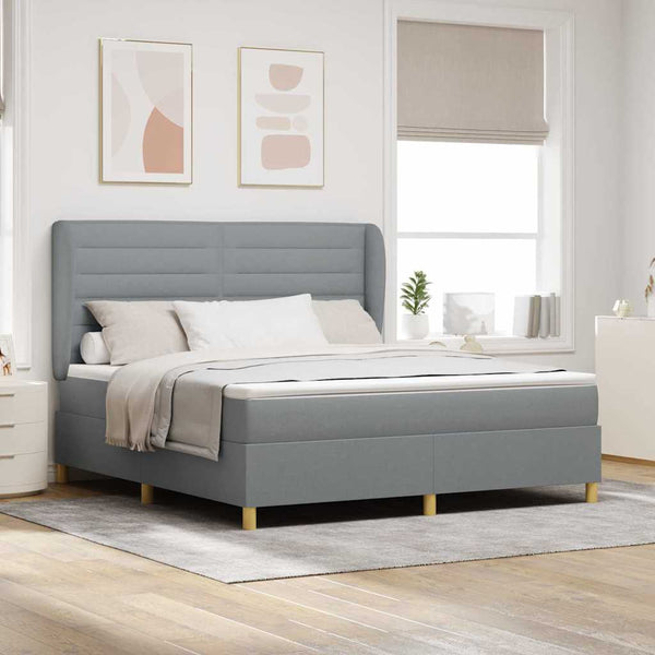 Boxspringbett mit Matratze Hellgrau 200x180 cm