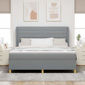 Boxspringbett mit Matratze Hellgrau 200x180 cm