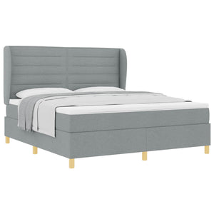 Boxspringbett mit Matratze Hellgrau 200x180 cm