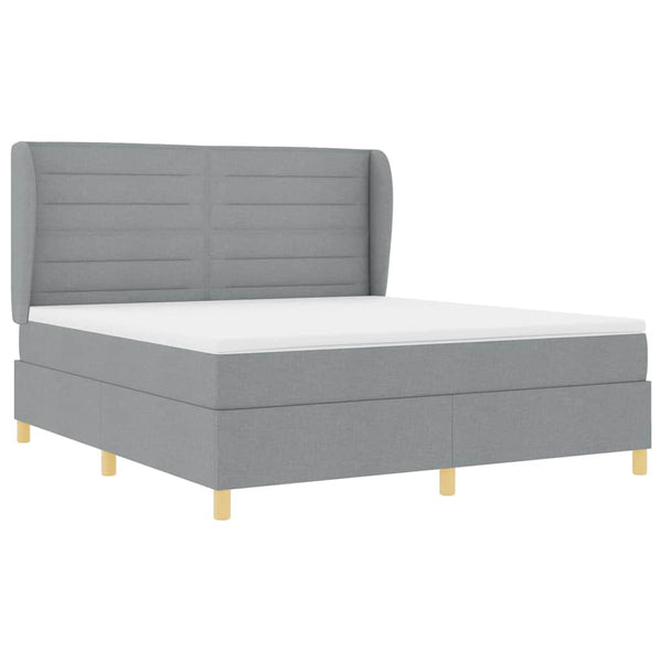 Boxspringbett mit Matratze Hellgrau 200x180 cm