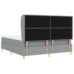 Boxspringbett mit Matratze Hellgrau 200x180 cm