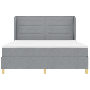 Boxspringbett mit Matratze Hellgrau 200x180 cm