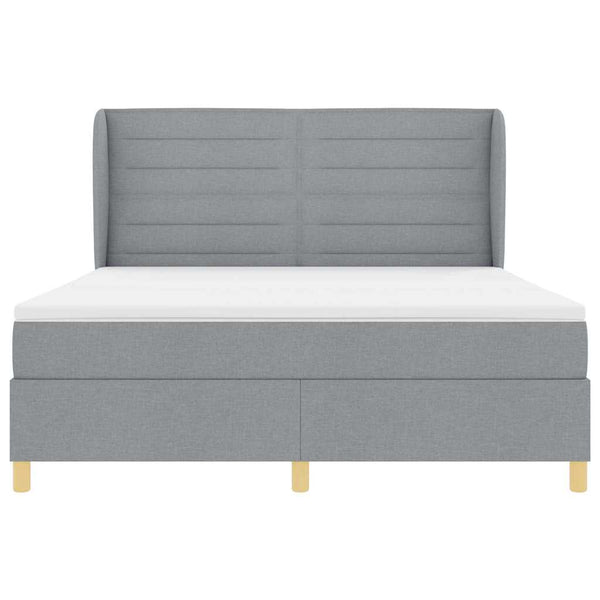 Boxspringbett mit Matratze Hellgrau 200x180 cm
