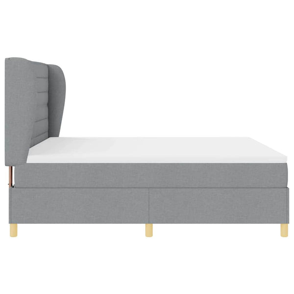 Boxspringbett mit Matratze Hellgrau 200x180 cm