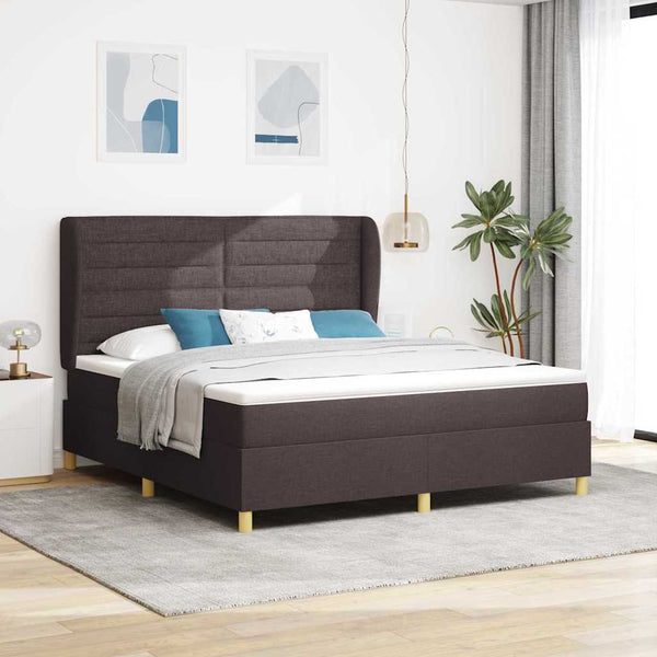 Boxspringbett Dunkelbraun 200x180 cm mit Matratze