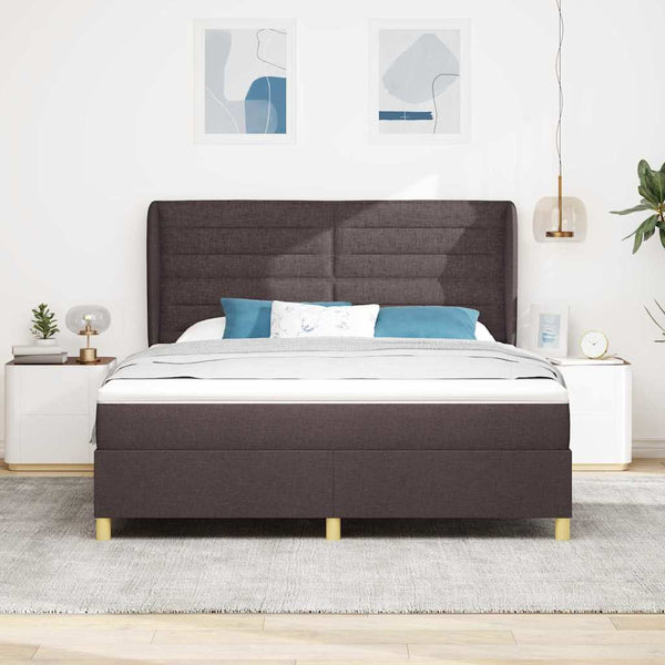 Boxspringbett Dunkelbraun 200x180 cm mit Matratze