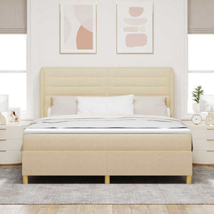 Boxspringbett Creme 200x180 cm mit Matratze