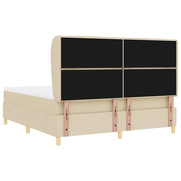 Boxspringbett Creme 200x180 cm mit Matratze