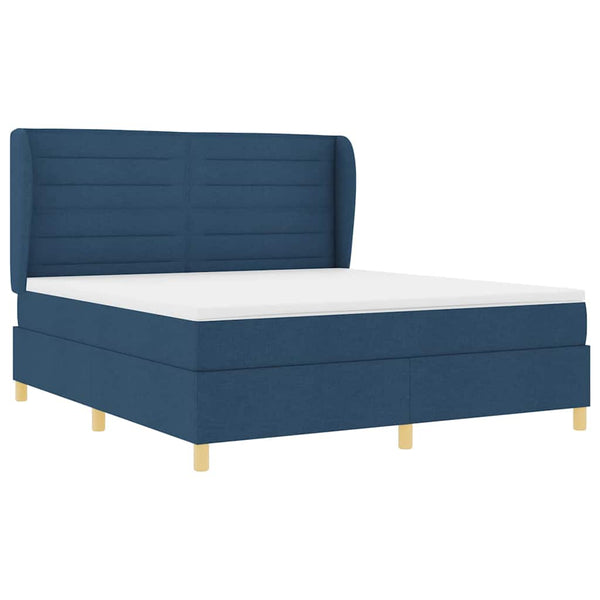 Boxspringbett Blau mit Matratze 200x180 cm