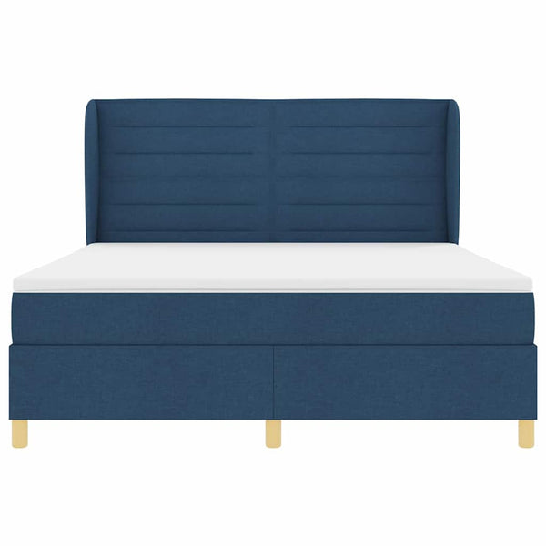 Boxspringbett Blau mit Matratze 200x180 cm