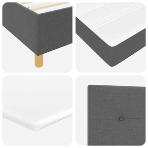 Boxspringbett mit Matratze Dunkelgrau 140x190 cm