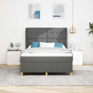 Boxspringbett mit Matratze Dunkelgrau 140x190 cm