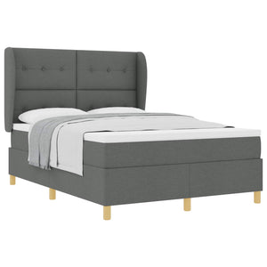 Boxspringbett mit Matratze Dunkelgrau 140x190 cm