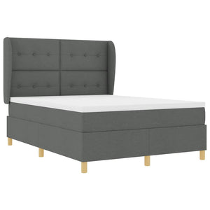Boxspringbett mit Matratze Dunkelgrau 140x190 cm