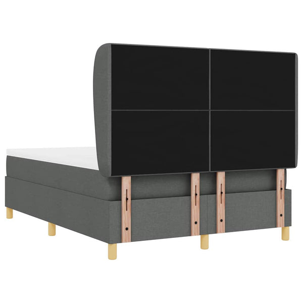 Boxspringbett mit Matratze Dunkelgrau 140x190 cm