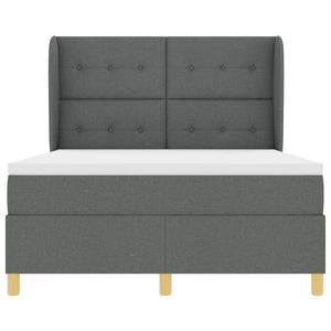 Boxspringbett mit Matratze Dunkelgrau 140x190 cm