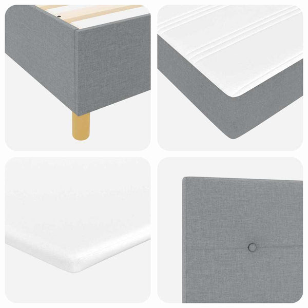 Boxspringbett mit Matratze Hellgrau 140x200 cm