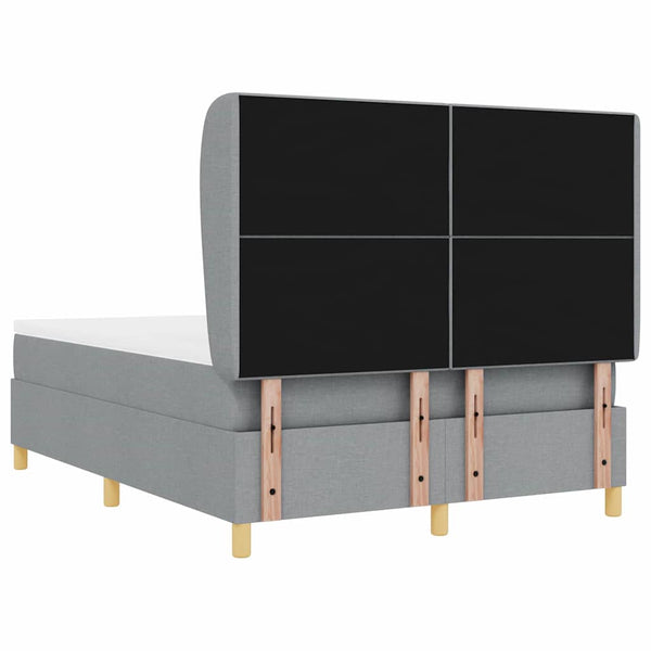 Boxspringbett mit Matratze Hellgrau 140x200 cm