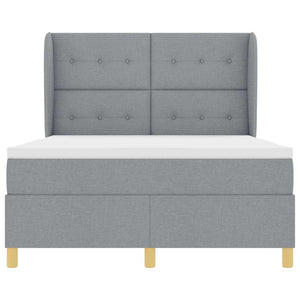 Boxspringbett mit Matratze Hellgrau 140x200 cm