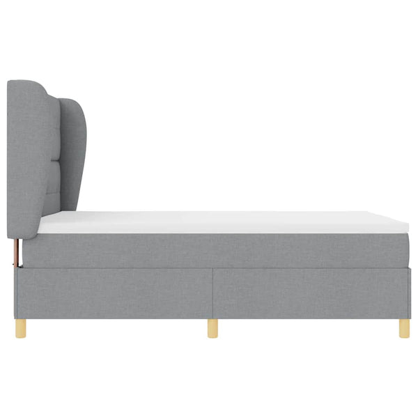 Boxspringbett mit Matratze Hellgrau 140x200 cm