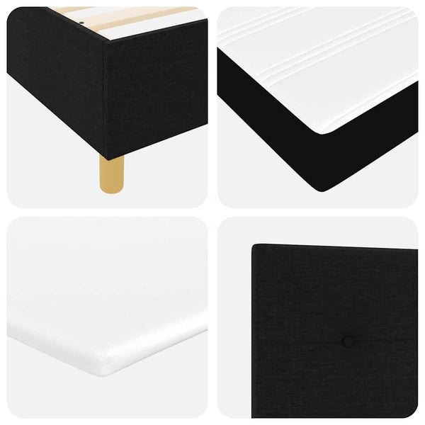 Boxspringbett mit Matratze Schwarz 200x180 cm