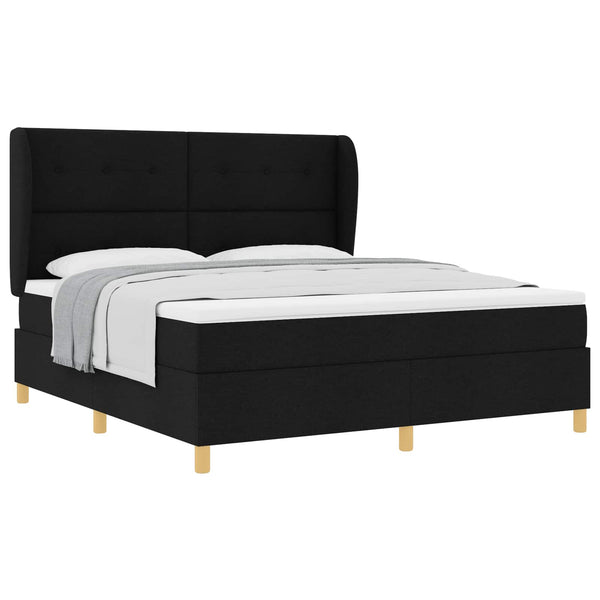 Boxspringbett mit Matratze Schwarz 200x180 cm