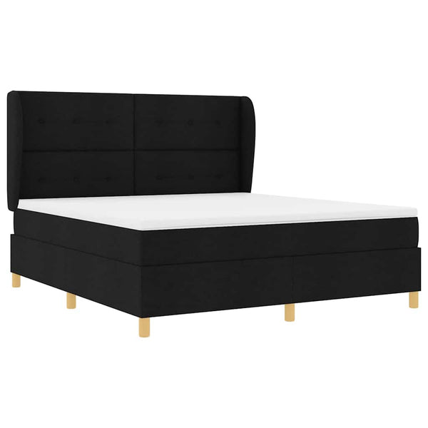 Boxspringbett mit Matratze Schwarz 200x180 cm