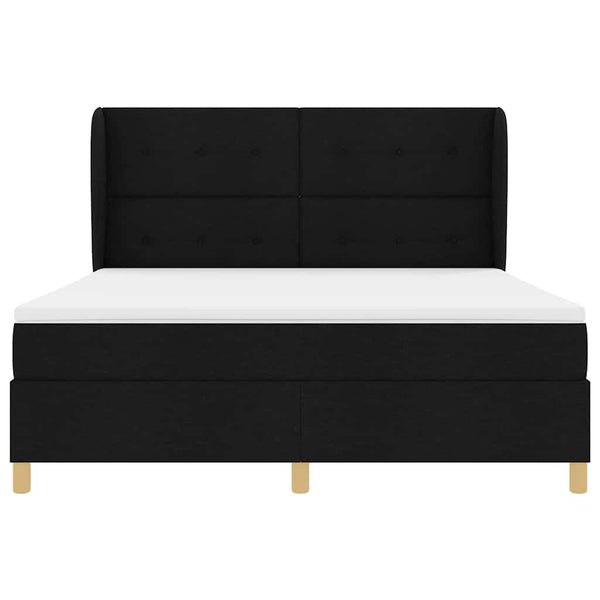 Boxspringbett mit Matratze Schwarz 200x180 cm