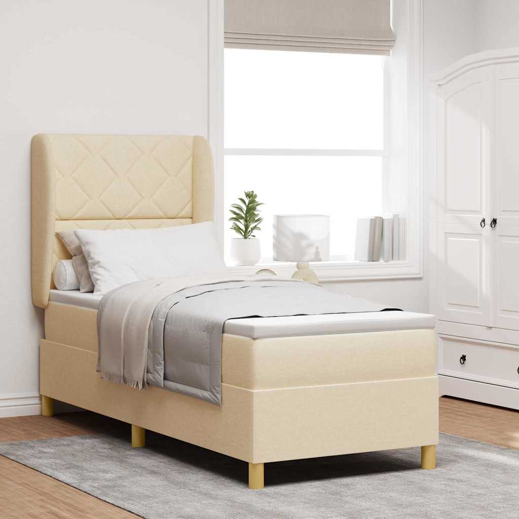 Boxspringbett Creme 200x80 cm