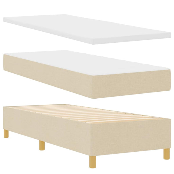 Boxspringbett Creme 200x80 cm