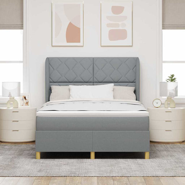 Boxspringbett Hellgrau 200x160 cm