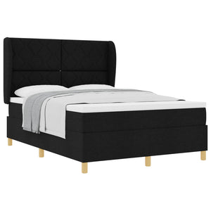Boxspringbett mit Kopfteil Schwarz 160x200 cm