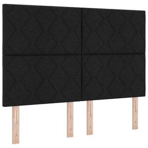 Boxspringbett mit Kopfteil Schwarz 160x200 cm