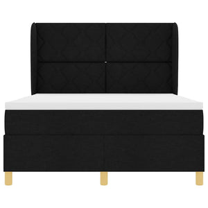 Boxspringbett mit Kopfteil Schwarz 160x200 cm