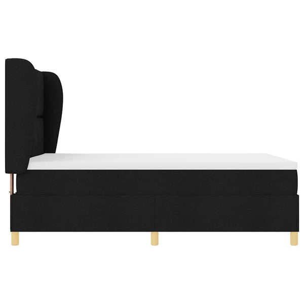 Boxspringbett mit Kopfteil Schwarz 160x200 cm