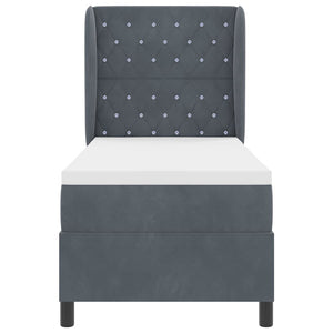 Boxspringbett mit Matratze Dunkelgrau 200x80 cm