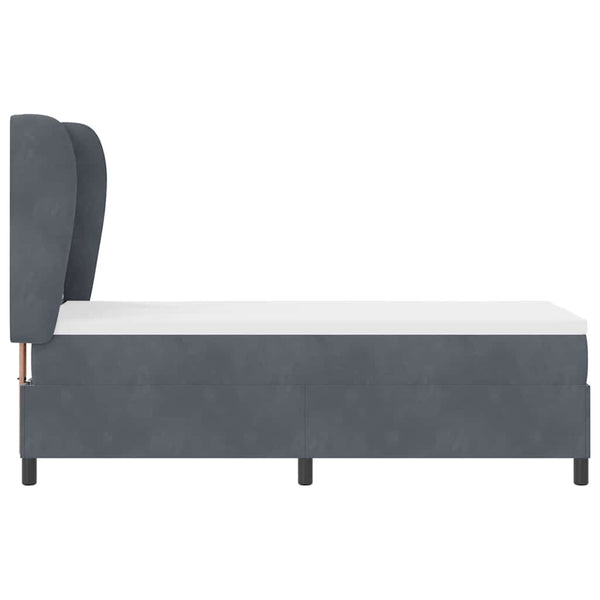 Boxspringbett mit Matratze Dunkelgrau 200x80 cm