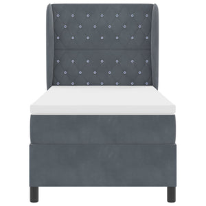 Boxspringbett mit Matratze Dunkelgrau 190x90 cm
