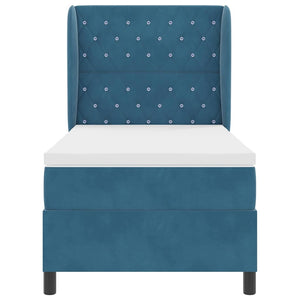 Boxspringbett Dunkelblau 190x90 cm mit Matratze