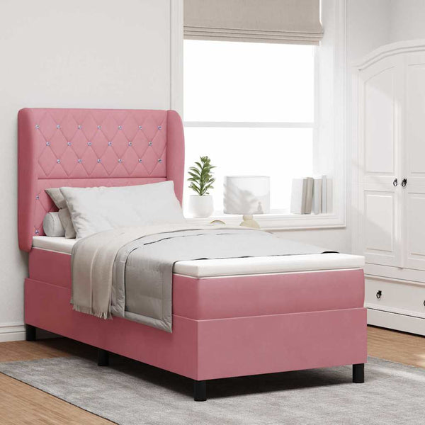 Boxspringbett Rosa 190x90 cm mit Matratze