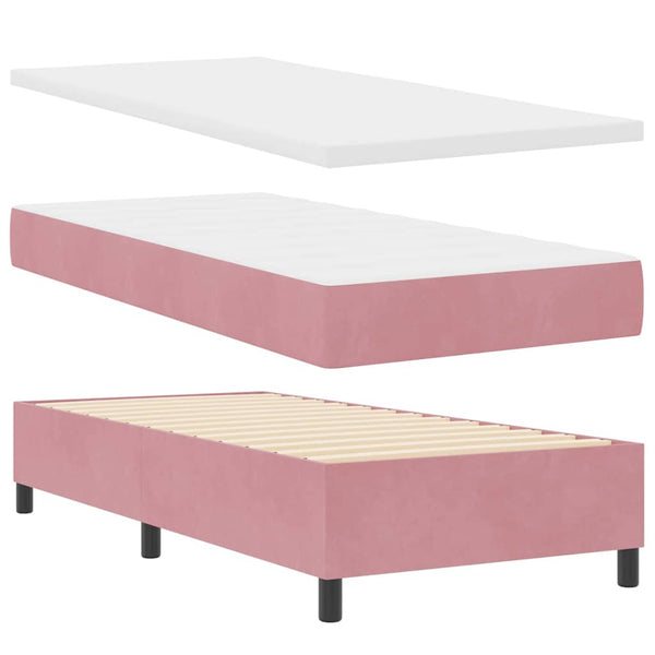 Boxspringbett Rosa 190x90 cm mit Matratze