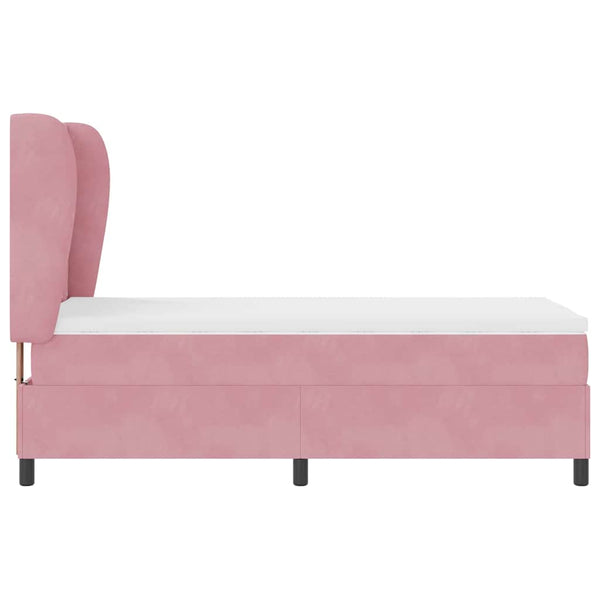 Boxspringbett Rosa 190x90 cm mit Matratze