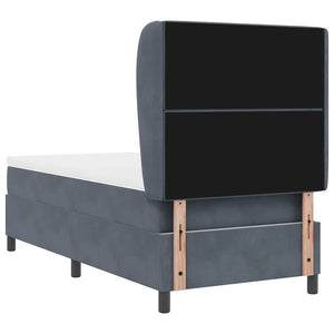 Boxspringbett mit Matratze Dunkelgrau 200x90 cm
