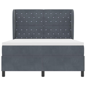 Boxspringbett mit Matratze Dunkelgrau 190x140 cm