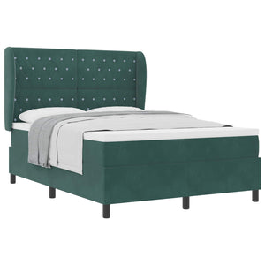 vidaXL Lit coffre avec matelas Vert foncé 190 x 140 cm Velours